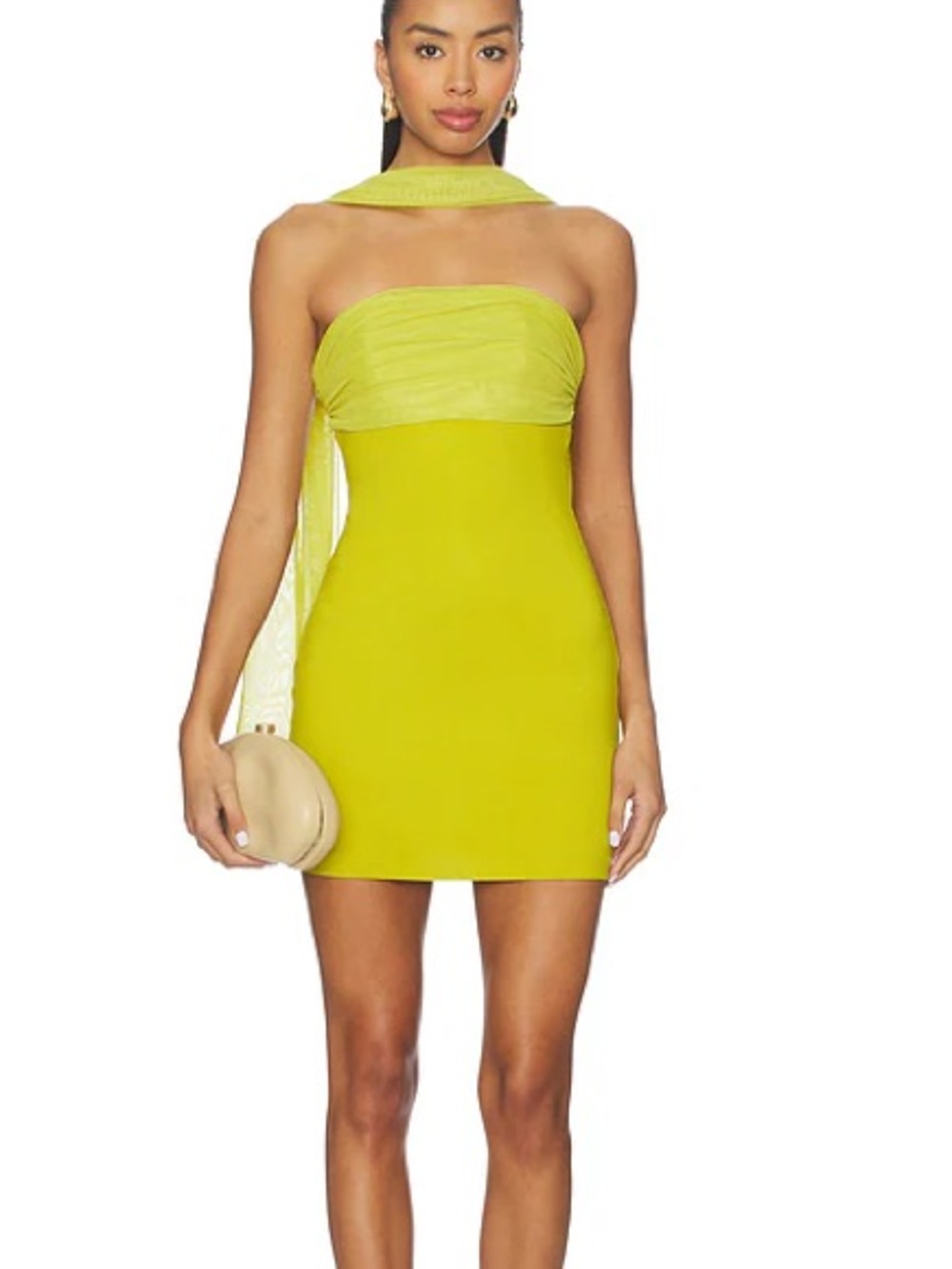 Superdown Bodycon Dress with Neckscarf